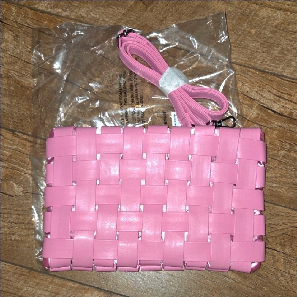 Summer & Rose Pink Weave Crossbody